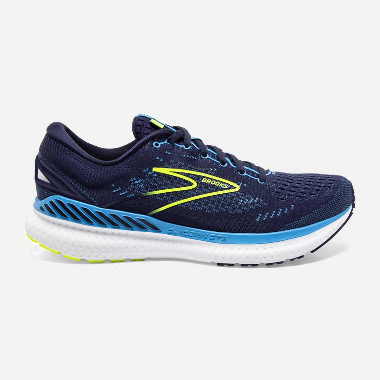 Brooks Glycerin Gts 19 Mens Max Cushion Road Running Shoes - Navy/Blue/Nightlife - Philippines (3918